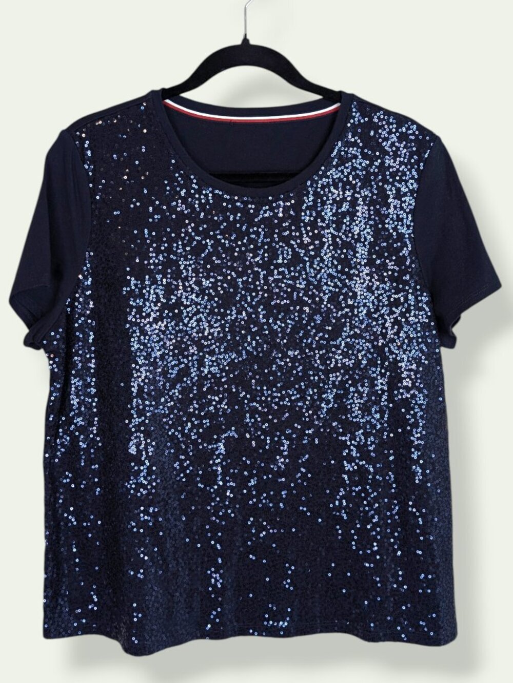 (2/$20) Blue Sequin Tee